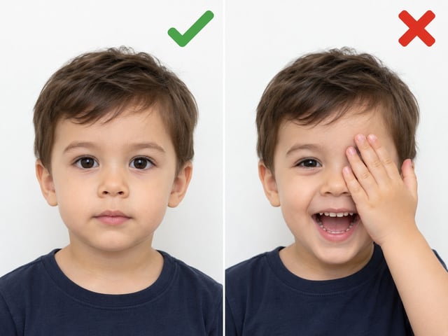 Correct And Incorrect Infant Passport Photos