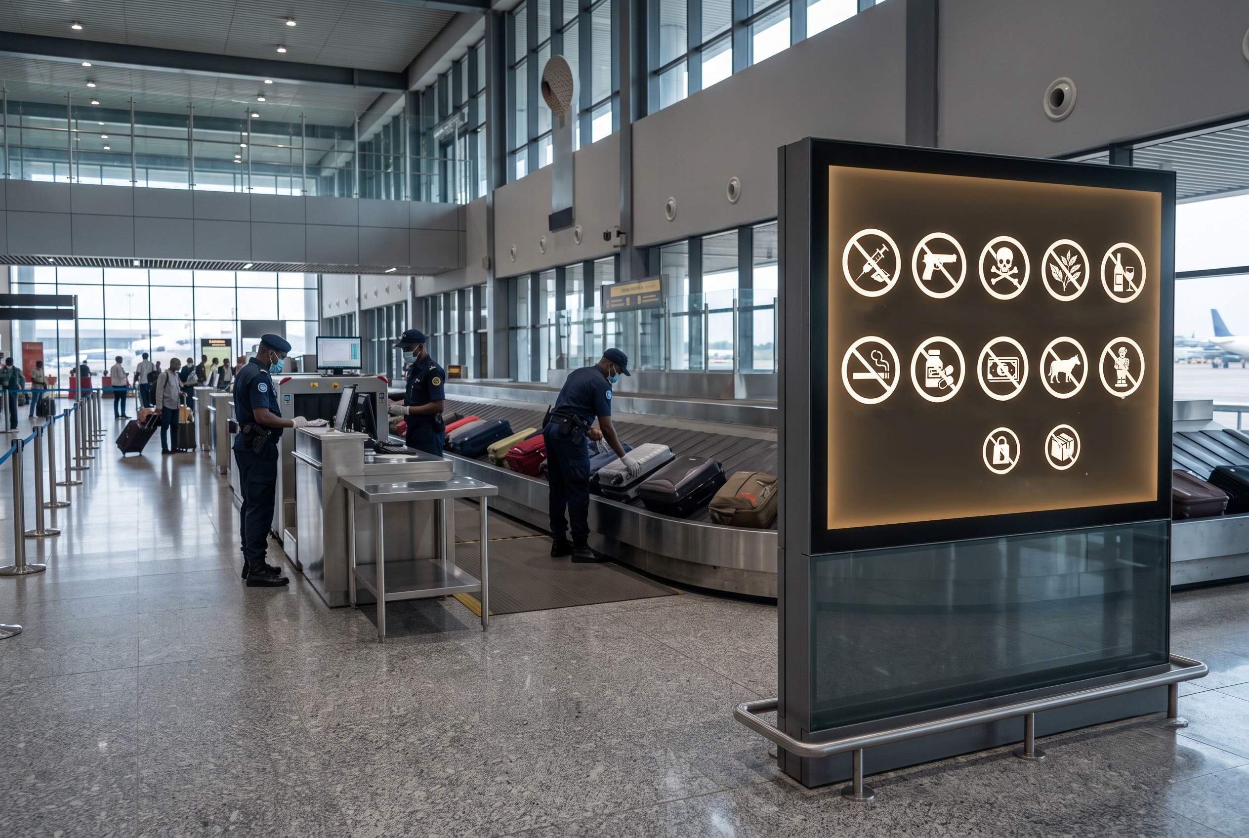 Cameroon Airport Prohibited Items Inspection