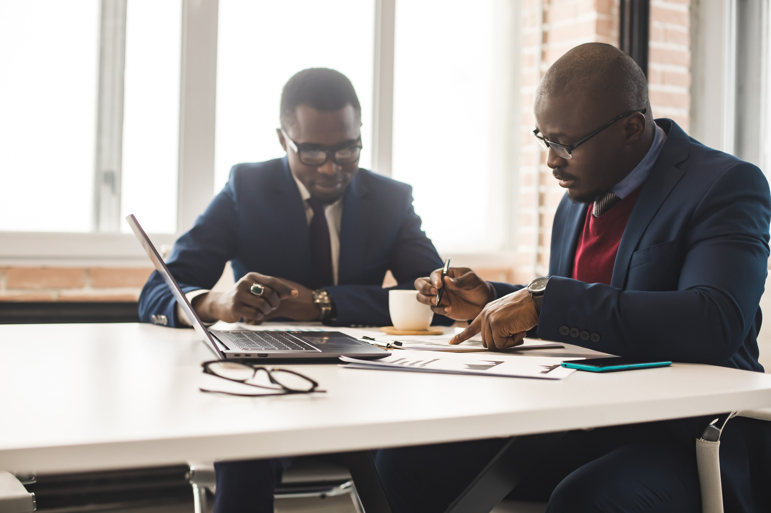 Professionals Reviewing Business Documents