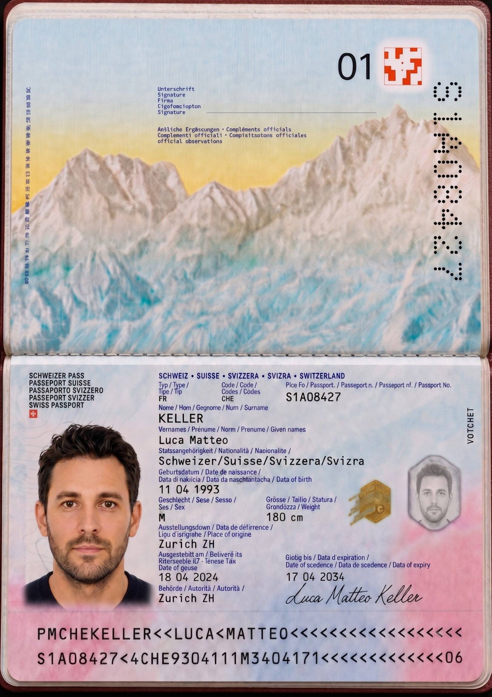 Sample of a Valid Passport biopage Scan